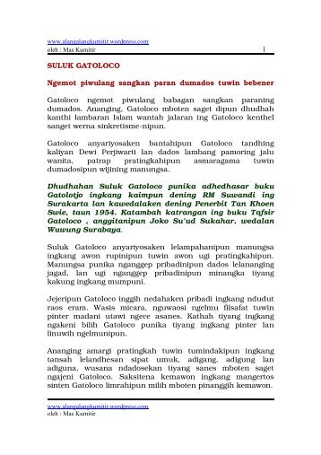 suluk gatoloco suluk gatoloco